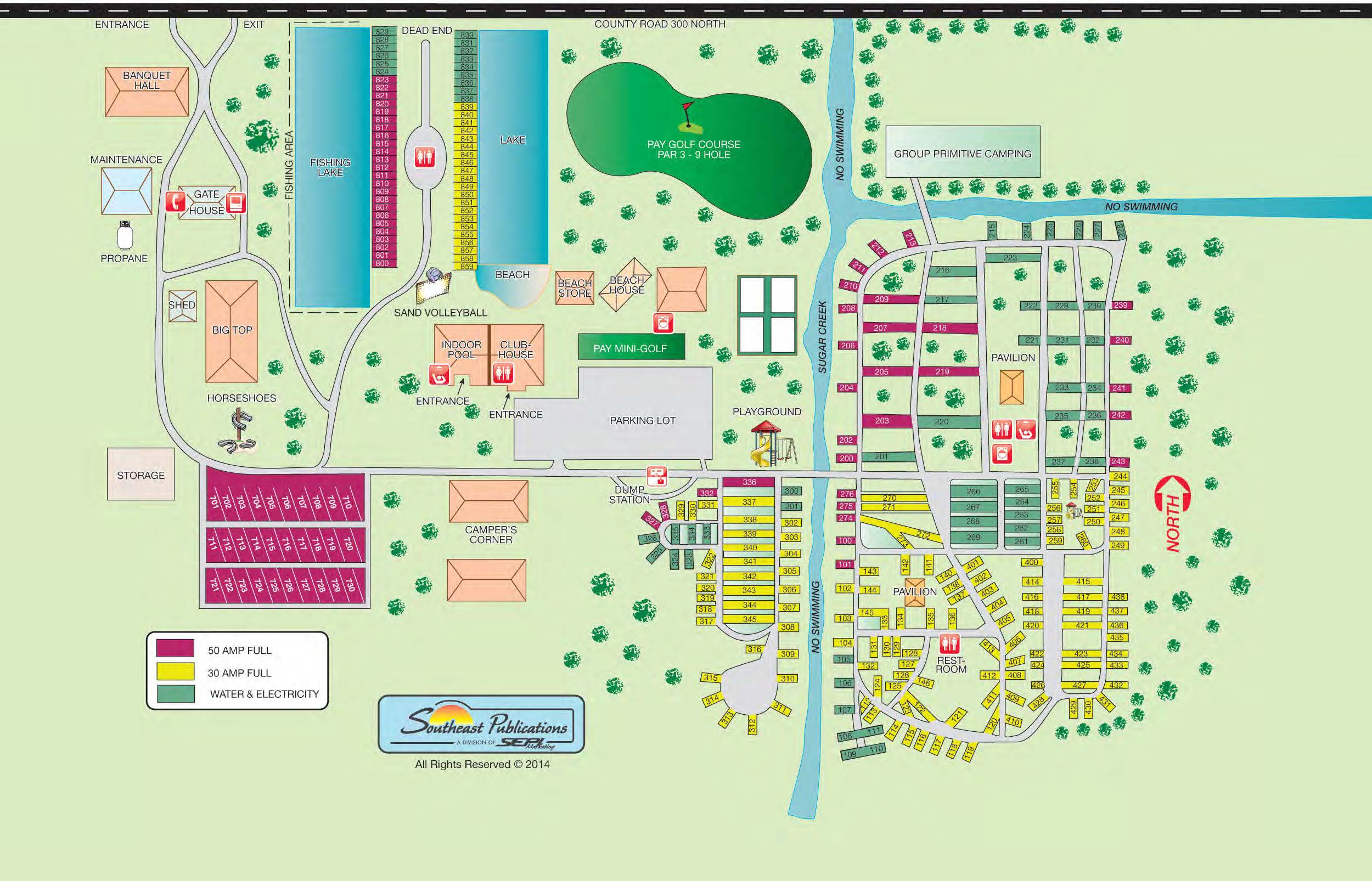 Heartland RV Resort Site Map